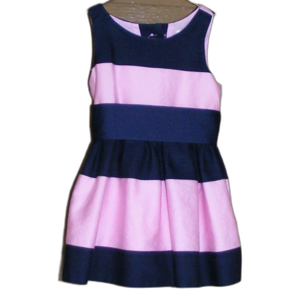 Ralph Lauren Other - RALPH LAUREN Dress, 3M, Navy & Pink, Sleeveless, Taffeta, back buttons